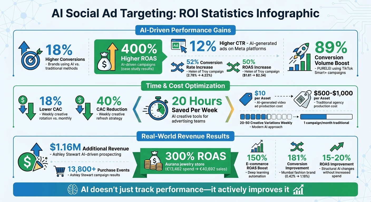 AI Social Ad Targeting ROI Statistics and Performance Metrics