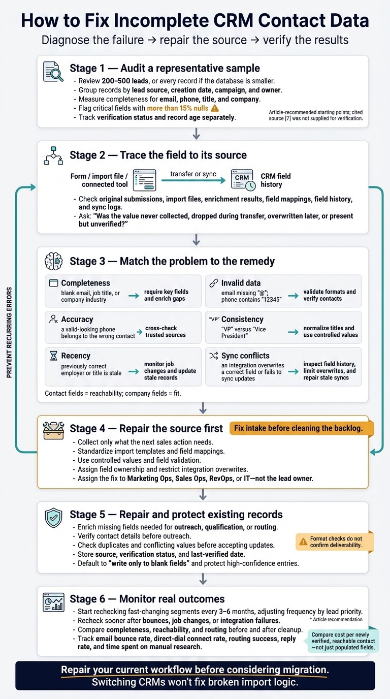 How to Fix Incomplete CRM Contact Data